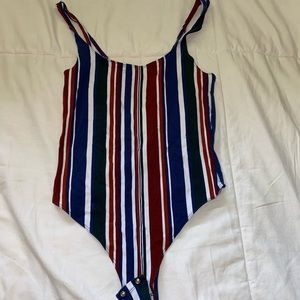 Garage striped bodysuit